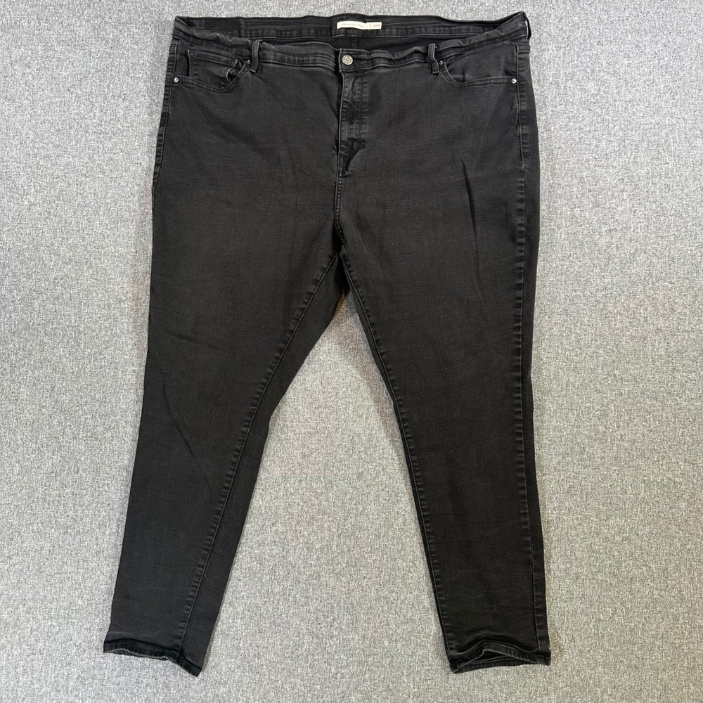 Levi's Jeans Womens 26W M 721 High Rise Skinny Black Stretch Denim